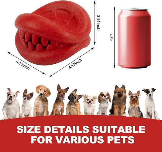 Durable Natural Rubber Dog Chew Toys for Aggressive Chewers, Treat Dispensing Dog Toys, Interactive Enrichment Toy to Keep Dogs Busy, Mental Stimulation, Clean Teeth