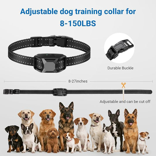 Dog Shock Collar with Remote Control,2000FT Range Dog Training Collar with 4 Training Modes,IP67 Waterproof Dog Bark Collar for Small Medium and Large Dogs(Dark Blue)