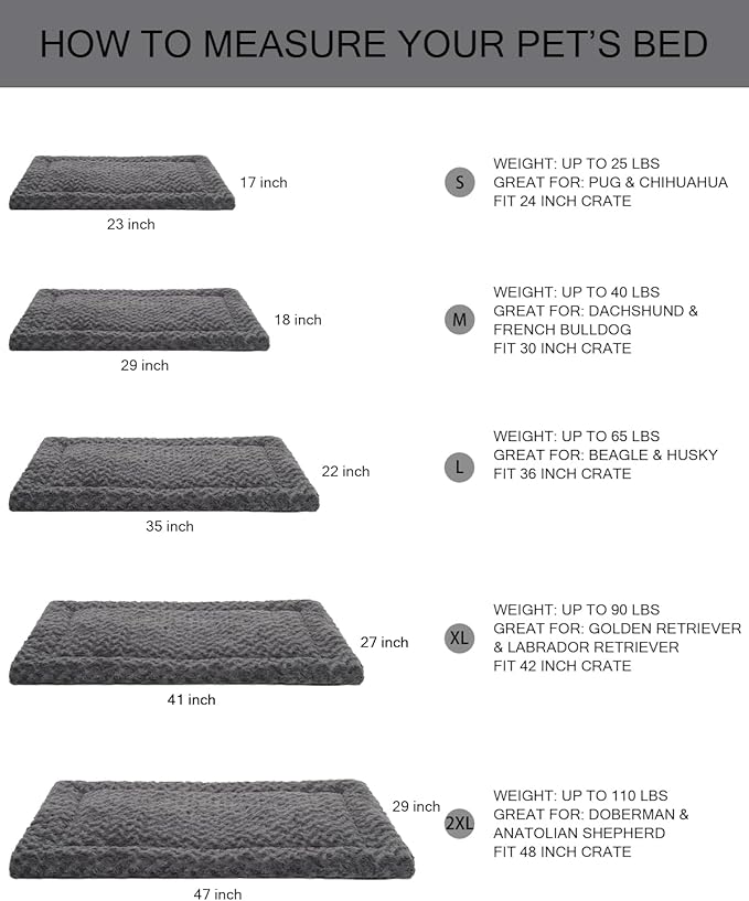 Washable Dog Bed Mat Ultra Soft Dog Crate Pad Comfy Fluffy Pet Kennel Beds Sleeping Mattress for Large Jumbo Medium Small Dogs Green