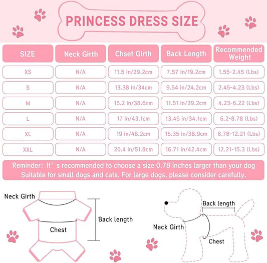 Dog Dresses, Fashion Pet Dog Clothes, Striped Mesh Puppy Dogs Princess Dresses (Blue, X-Small)