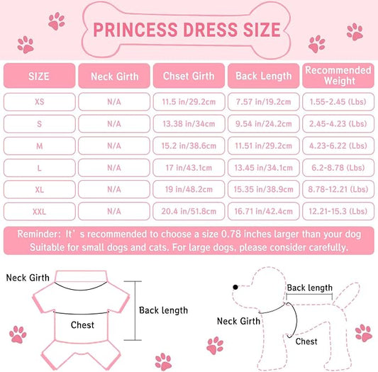 Dog Dresses, Fashion Pet Dog Clothes, Striped Mesh Puppy Dogs Princess Dresses (Pink, Medium)