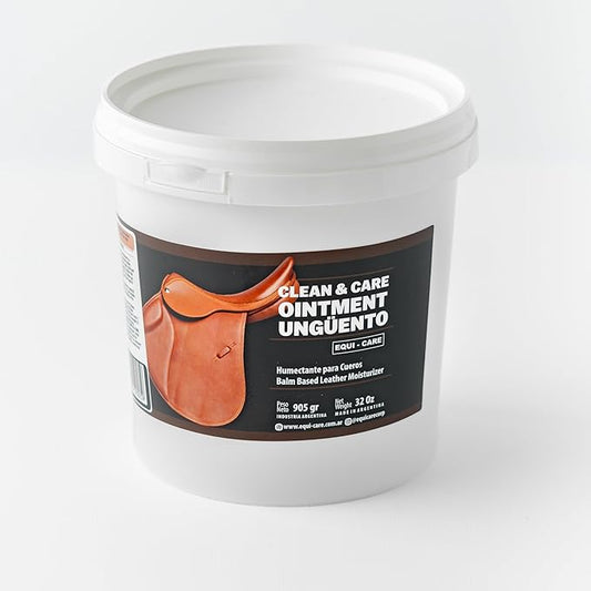 EQUI - CARE: Clean & Care Ointment. Tallow and Beeswax, Deeply Moisturize and Condition Your Leather tack and Equipment. Nourishing Ointment Keeps Leather Soft, Supple and Resistant to wear and Tear.