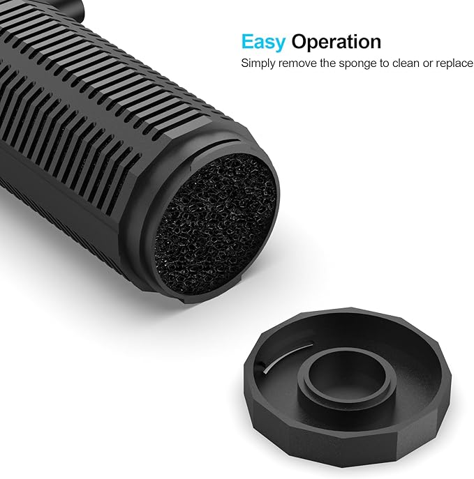 Aquarium Internal Filter for 30-100 Gallons, Ultra-Quiet Fish Tank Filters Biochemical Filtration 400GPH Powerful Pump & Filter Submersible Aquarium Filter Tank Clear Air Supply (18W)