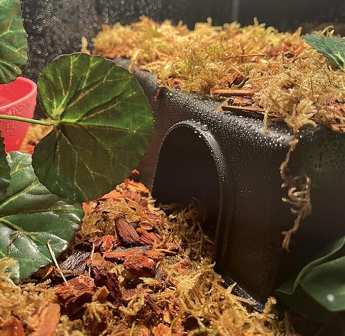 LEOTERRA Snake Hide Reptile Hide for Snake Lizard Gecko and Baby Ball Python Use10.23"x7.48"x2.75" (M) Durable and Easy to Clean.Can Also be Used as a mole, Hamster, Guinea Pig, Ferret Hideout (4pcs)