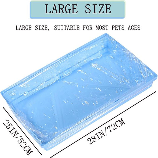 10pcs Clear Disposable Bird Cage Liners, Large Size 28x20in BirdCages Litter Box Plastic Film Cover, Pet Crate Tray Covers for Bird Parakeet Bunny Finches Ferret Chinchilla Small Animal (10)