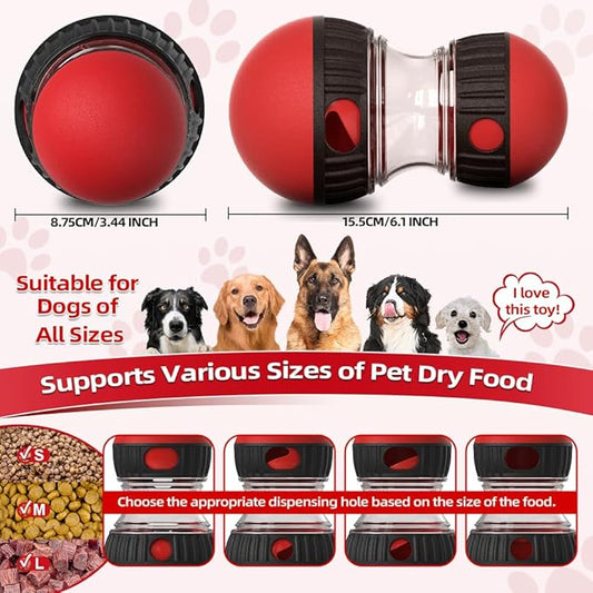 Mankoda Interactive Dog Puzzle Toys, Brain Stimulation Rolling Treat Dispenser Ball & Slow Feeder Combo for Dogs to Keep Them Engaged and Busy