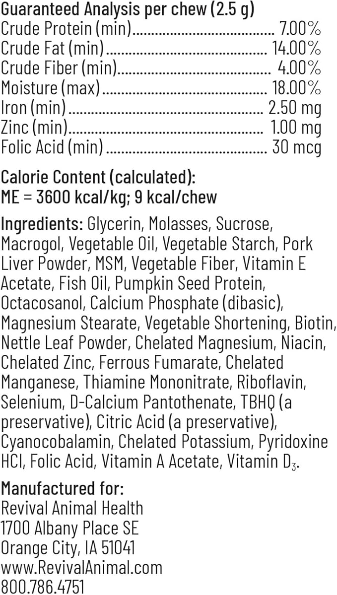 Breeder's Edge Oxy Mate Dog & Cat Prenatal Vitamins, Comprehensive Supplement for Pregnant Dogs and Cats Enriched with Essential Nutrients for Healthy Moms & Litters, Soft Chews - 60ct Small Dog & Cat