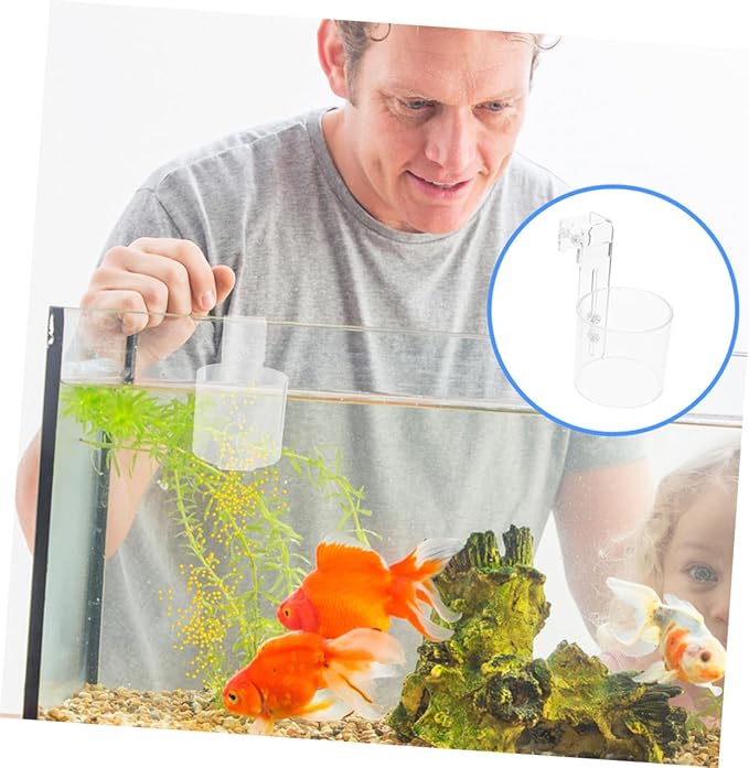 FRCOLOR Aquarium Fish Feeding Ring Fish Food Holder with Hook for Betta Shrimp Turtle Feeding