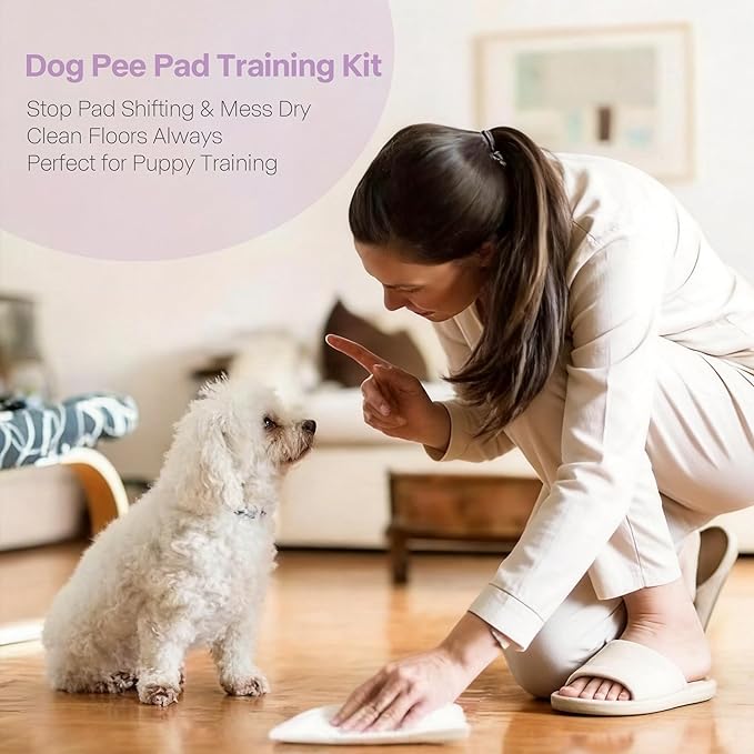 Pawise Dog Pee Pad Holder for Puppy, Puppy Pad Holder Tray, Pet Training Pee Pad, Indoor Potty Tray for Senior Dogs, Dog Toilet for Newborn Puppies, 23.5" x 23.5",Purple