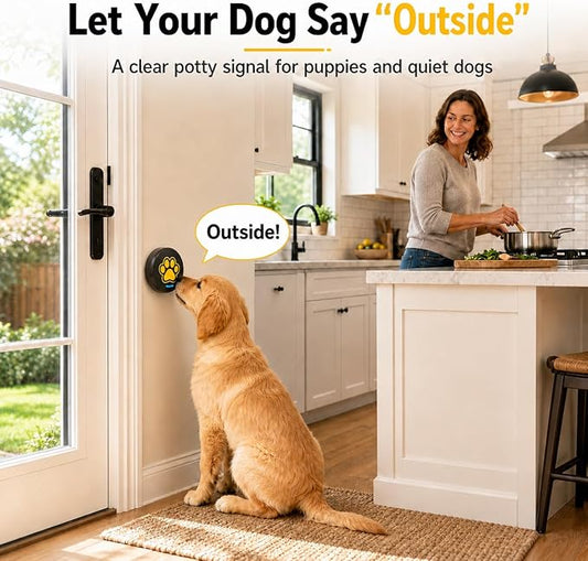 ChunHee Dog Bells to Go Outside, Touch Activated Dog Door Bell for Potty Training, Dog Bell for Door with 36 Built-in Sounds & Voice Commands, 5 Adjustable Volume Levels, Puppy Training Bell for Dogs