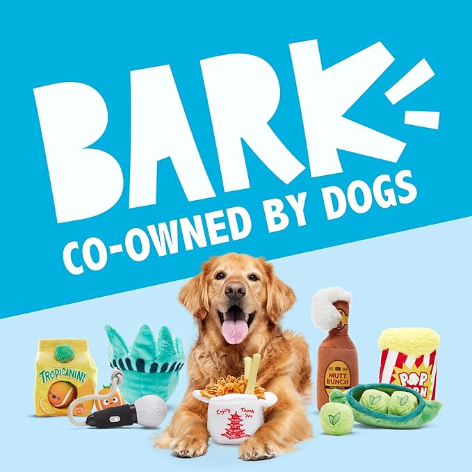 Barkbox Chicky and Woofles to Go Flying Disc Dog Toy | Fluff-Free Crinkle Disc with T-Shirt Rope Edge | Durable Fetch & Tug Toy for Dogs & Puppies