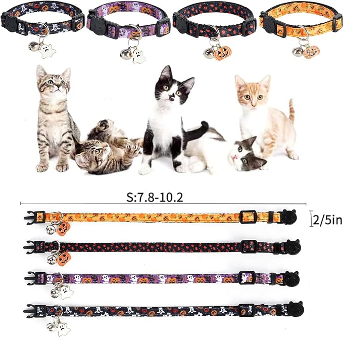 Yizepet Cat Collars with Bells, Breakaway Kitten Collar, Cute Kitty Collar, Pet Supplies Accessories