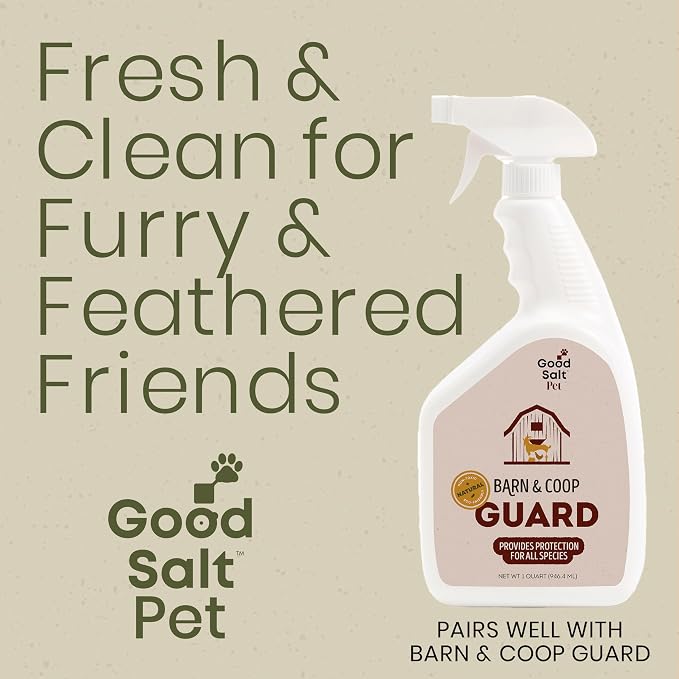 Good Salt Pet Barn & Coop Clean, Natural Pet-Friendly Daily Spray Cleaner, Made in the USA, 32 Ounce Bottle