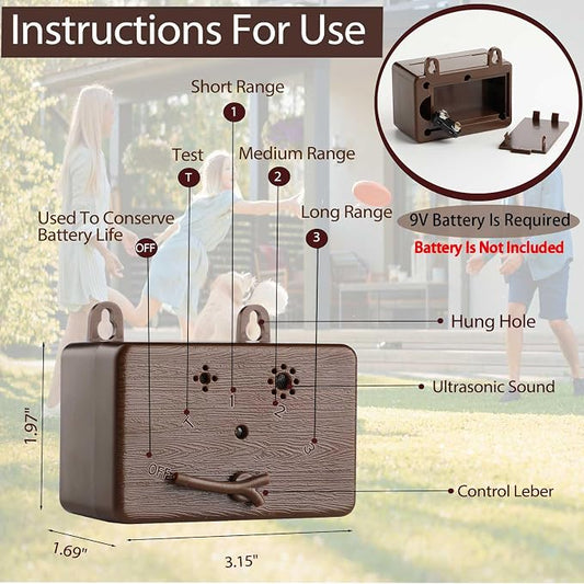 GlossyEnd Anti Barking Device for Dogs, 50 FT Ultrasonic Dog Barking Control Device, 4 Modes Bark Box,Neighbor Dog Silencer, Dog Barking Silencer for Indoor and Outdoor Use