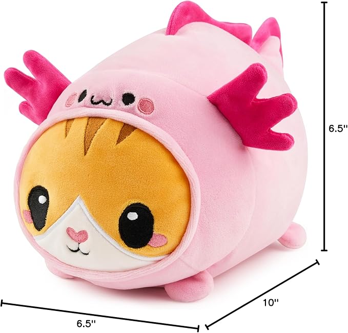 JOYIN Axolotl Plush Toy, Kawaii Axolotl Cat Plush Toy, 11" Soft Plushie, Cute Stuffed Animal Pillow for Kids and Adults, Birthday Gift for Boys and Girls