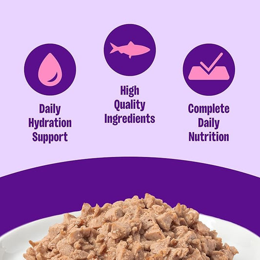 Wellness Complete Health Minced Adult Canned Wet Cat Food, Natural, Protein Rich, Grain Free, Salmon Dinner Recipe, 3 oz, Pack of 24 Cans