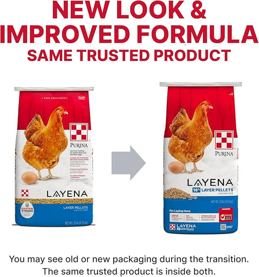 Purina Layena Pellets Chicken Feed, 25 Pound Bag