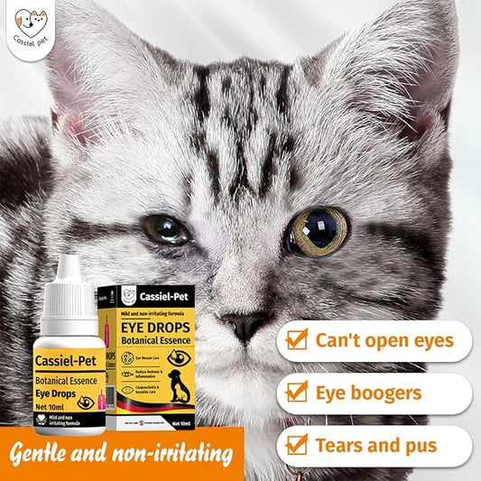 Eye Drops for Eye Infection Treatment, Soothe Infection Allergy, Relieve Dry Eyes & Red Eye,Eye Cleaner and Tear Stain Remover for Dogs and Cats | 10 ml 0.33 FL OZ (1 Bottle)
