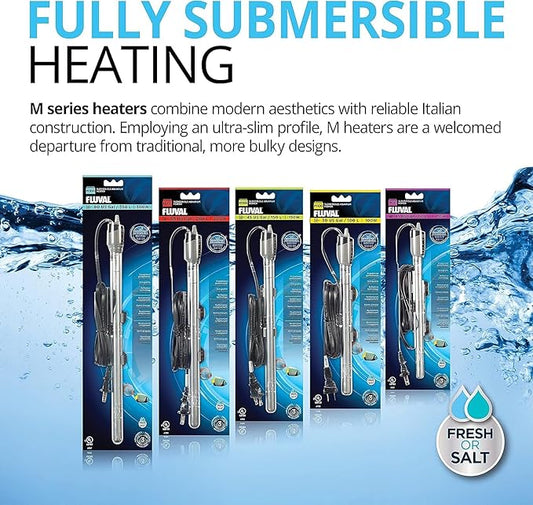 Fluval M 200-Watt Submersible Aquarium Heater – High-Performance, Compact Heating with Mirror Technology for Fresh & Saltwater Tanks