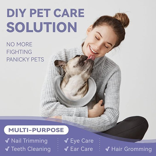 Loflaze Dog Grooming Hammock Harness for Dogs & Cats with Pet Nail Clipper Trimmer - Cat Hanger Sling for Trimming Clipping Nails- Dog Hammock Restraint Bag for Small Medium Large pet ( Purple S)