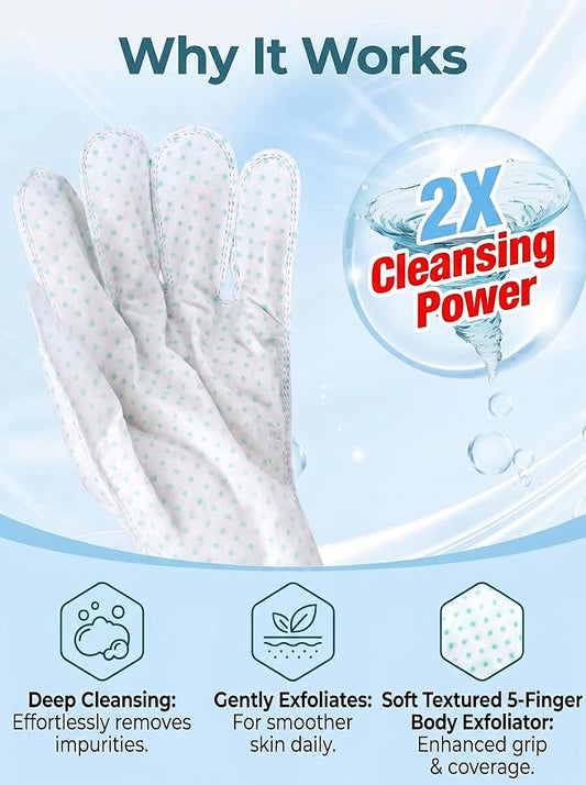 Pet Glove Wipes, Dual Sides Deodorizing Hypoallergenic No-Rinse Grooming Mitts with Natural Extracts Bath Cleaning for Dogs, Cats, Rabbits