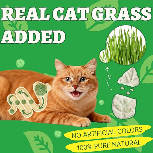 Wellix 3.9oz Leaf Crisps Freezed-Dried Cat Grass Treats - Healthy Cat Treats for Hairball Control & Teeth Cleaning Stick - Kittens Dental Chews and Training Snacks