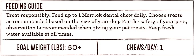 Merrick Fresh Kisses Dental Chews for Dogs Infused with Coconut and Botanical Oils, Large Dog Chews for Dogs Over 50 lbs., 27 oz. Box