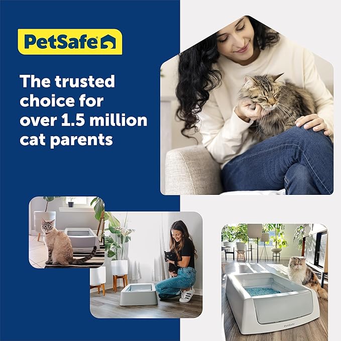 PetSafe ScoopFree Disposable Crystal Cat Litter Tray - Easy Cleaning Box - Refill Tray for Automatic Litter Box - Lavender Scent - 4.3 lb Bags - 6 Pack