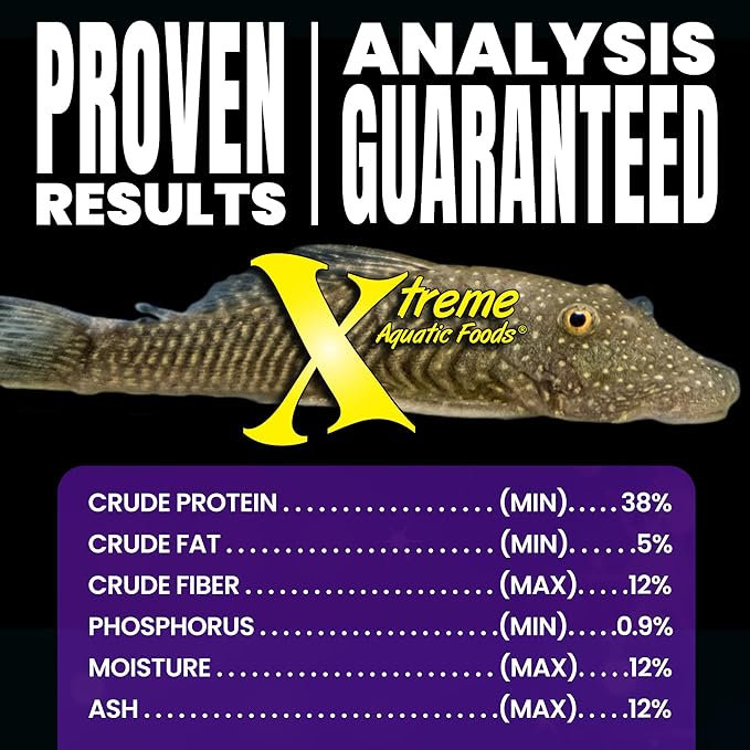 Xtreme Scrapers Wafers - Premium 14mm Fast-Sinking Fish Food β Nutrient & Cellulose Rich Ideal for Nocturnal Feeders, Catfish, Plecostomus Species, and Loaches β USA Farm Grown (5oz)