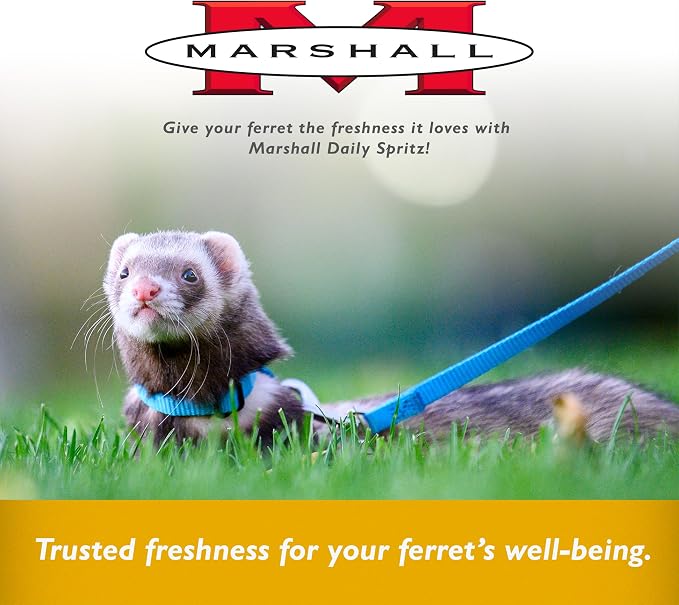 Marshall Ferret Daily Spritz Conditioner – 8 fl. oz – Gentle Daily Use Formula with Aloe Vera – Keeps Coat Soft, Shiny, and Fresh Between Baths – Pleasant Baby Fresh Scent