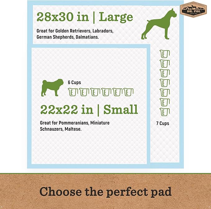 Dr. Pol Puppy Training Pads - X-Large Scented Pee Pads for Dogs with Ultra Absorbent Quick Dry Gel, 28 x 30, 100 Count