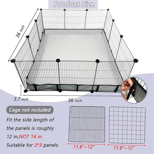 DZWLKJ Guinea Pig Cage Liner Tarp Bottom Waterproof and Washable Base Also for Rabbits, Bunny, Chinchesillas, Hedgehog, Ferrets and Other Small Animals(36x36 inches)
