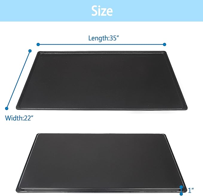 Dog Crate Tray - ChewProof Replacement Pan, Easy to Clean, Easy to Assemble,Ideal for Potty Training - Perfect for Pet Crates & Kennels (34.8" L x 21.8" W x 1" H)
