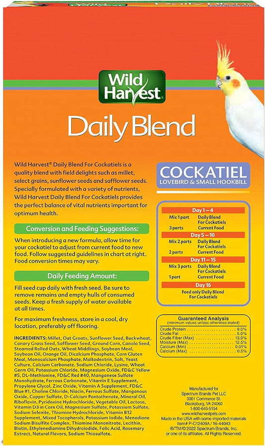 Daily Blend Bird Nutrition, 2 Pound | Pack of 2 | Orange | 32 Ounce