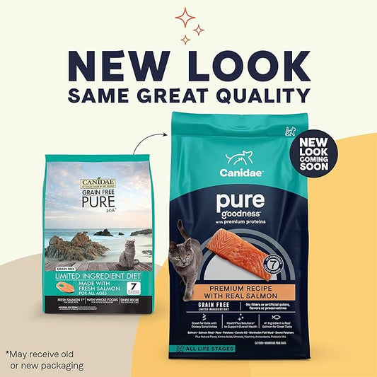 Canidae Pure Limited Ingredient Premium Dry Cat Food, Real Salmon Recipe, 10 lbs, Grain Free