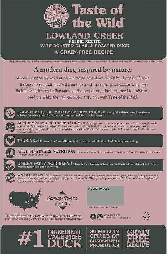 Taste of The Wild High Protein Real Meat Recipes Premium Dry Cat Food with Superfoods and Nutrients Like Probiotics, Vitamins and Antioxidants for Adult Cats and Kittens 5lb