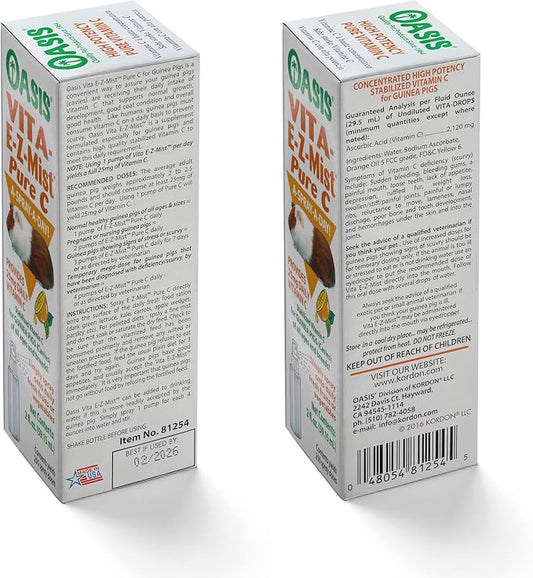 Oasis Guinea Pig Pure C Vita E-Z Mist Supplement, 2 oz