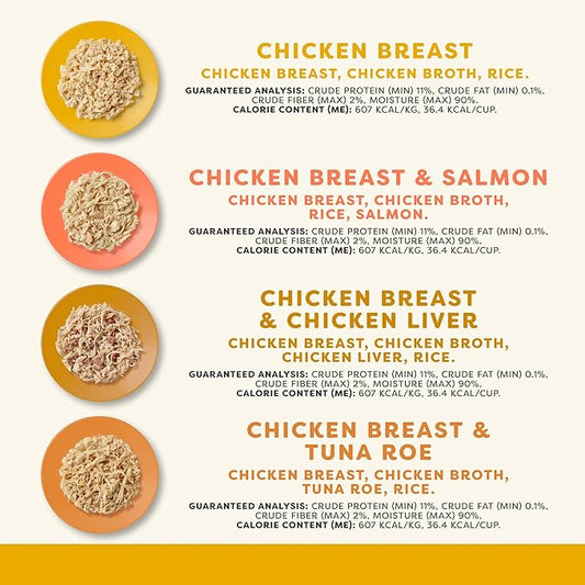 Applaws Natural Wet Cat Food in Broth, Limited and Natural Ingredients, High Protein with No Artificial Additives, Variety Chicken Selection in Broth (16 x 2.12 oz Easy-Open Cups)