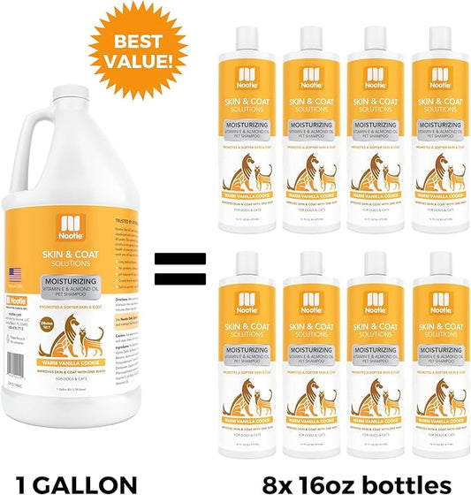 Nootie Moisturizing Warm Vanilla Cookie Pet Shampoo - 1 Gallon Size (G11WVC)