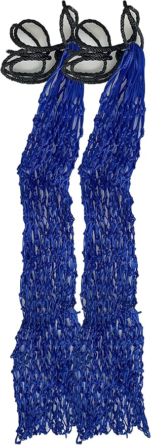 Majestic Ally 2 pcs Ultra Slow Feed 1.5"x1.5" Holes 40” Hay Net for Horses and livestocks (Royal Blue)