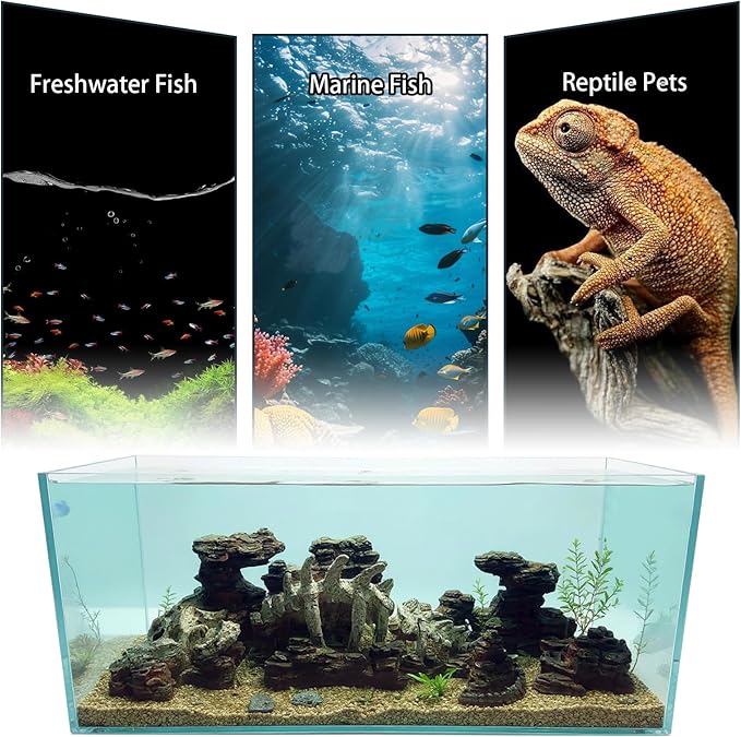 Allcolor Fish Tank Decor Rocks.Aquarium Decoration Model.Easy Superior Aquascape (Wilderness Keel)