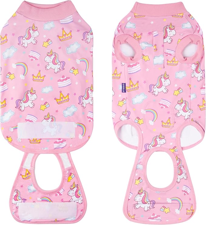cyeollo Recovery Suit for Dogs Surgery Suit Female Spay Soft Pet Onesie Bodysuit After Sugery Male Dog Neuter Pet Clothes Medium Large Dogs Surgical Recovery Shirt, Unicorn XL