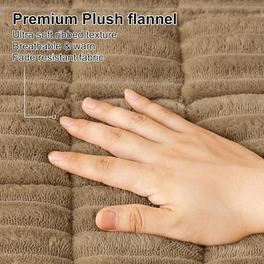 Smiry Couch Cover for Dogs, Non Slip Washable Sofa Protector for Pets, Soft Furniture Cover for Pet, Stylish Sofa Covers, Cozy Protect Against Fur, Dirt & Everyday Messes (Mocha Brown, 27.6" x 88")