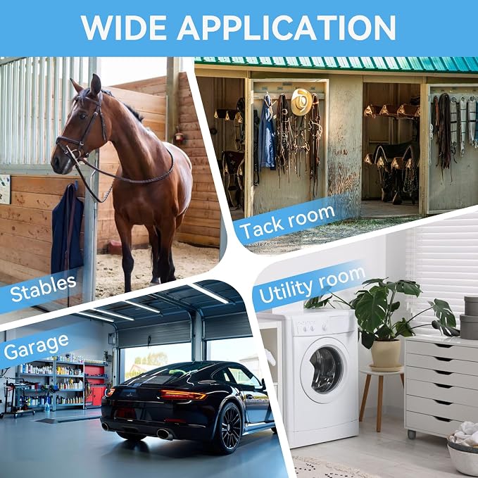 2 Pcs Saddle Pad Rack, Heavy Duty 180 Degree Swing Wall Mounted Horse Blanket Holder with 6 Well-Spaced Extra-Long Arms, Horse Saddle Stand for Various Accessories