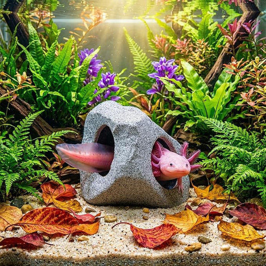Premium Beta Fish Tank Decor, Beta Fish Tank Decorations, Betta Fish Tank Accessories, Fish Rocks Hiding, Playing, Resting Spots - Avoid Aggressive Behavior (Alien)