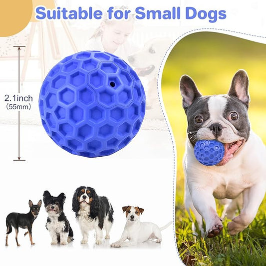 DISSKNIC Tough Squeaky Dog Balls Puppy Toys, Interactive Dog Toys for Small Dogs, Puppy Chew Toys for Teething and Relax, Dog Chew Toy Small Balls Dog Toys for Small Breed, Outdoor Dog Toys for Dogs