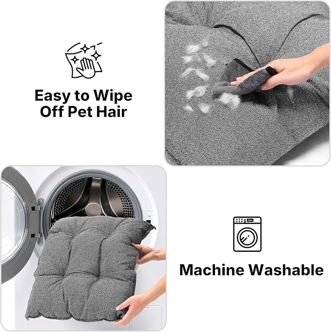 Veehoo Indestructible Dog Bed for Crate, Chew Proof Dog Crate Pad with Reinforced Corners, XL Washable Chew Resistant Pet Mat for Kennel, 41" x 28"