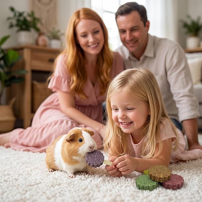 YKD Natural Timothy Hay Cookie Sticks Chew Toys for Teeth | Chew Toy Refill, Bunny Chew Treats for Rabbits, Guinea Pigs, Chinchillas (Multicolour - Mixed)