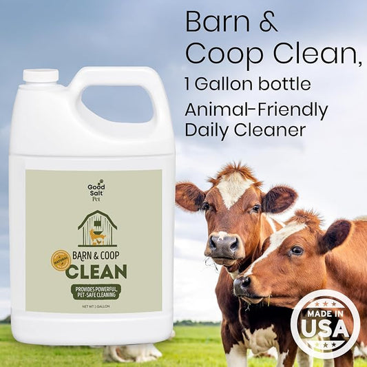 Good Salt Pet Barn & Coop Clean, Natural Pet-Friendly Daily Cleaner, Made in the USA, 1 Gallon Bottle