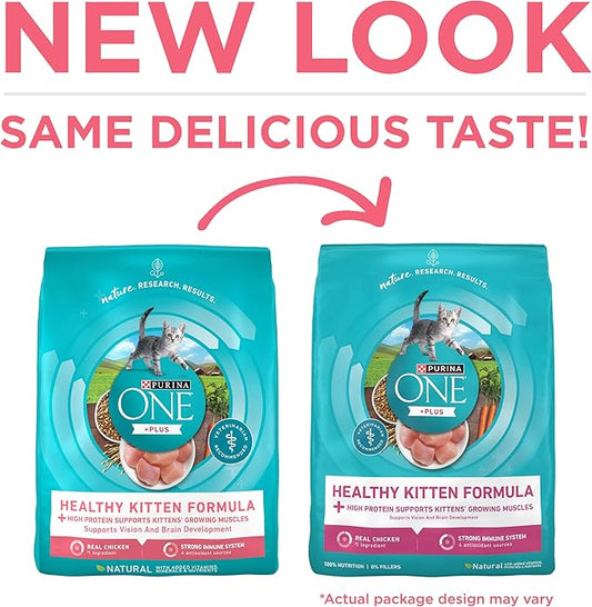 Purina ONE High Protein, Natural Dry Kitten Food, +Plus Healthy Kitten Formula - 3.5 lb. Bag